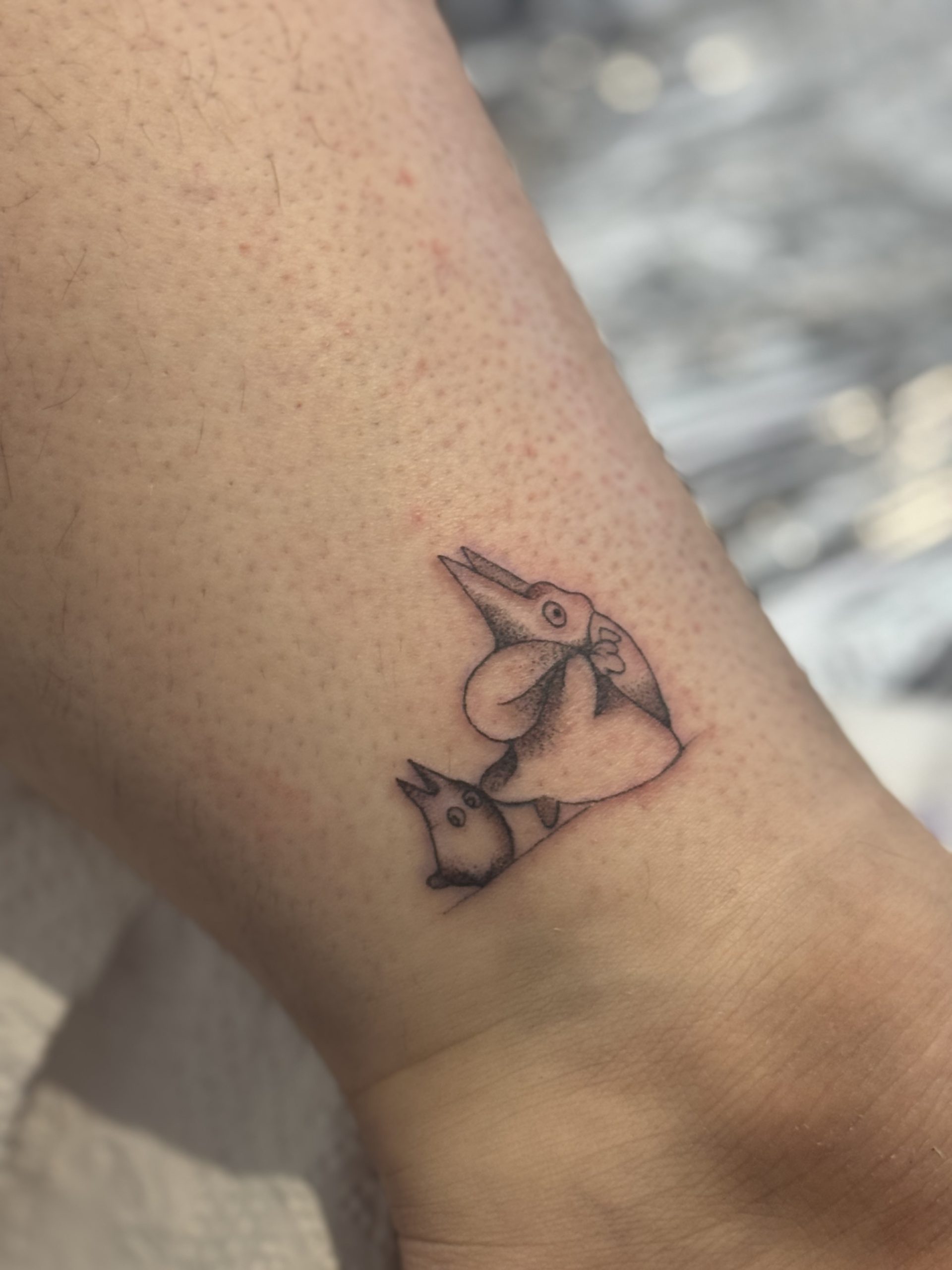 Studio Ghibli miniature stipple tattoo by Zoe AG Worthing